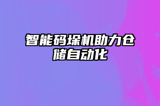 智能碼垛機(jī)助力倉儲自動(dòng)化