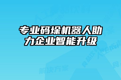專(zhuān)業(yè)碼垛機(jī)器人助力企業(yè)智能升級(jí)