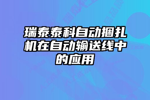 瑞泰泰科自動捆扎機(jī)在自動輸送線中的應(yīng)用